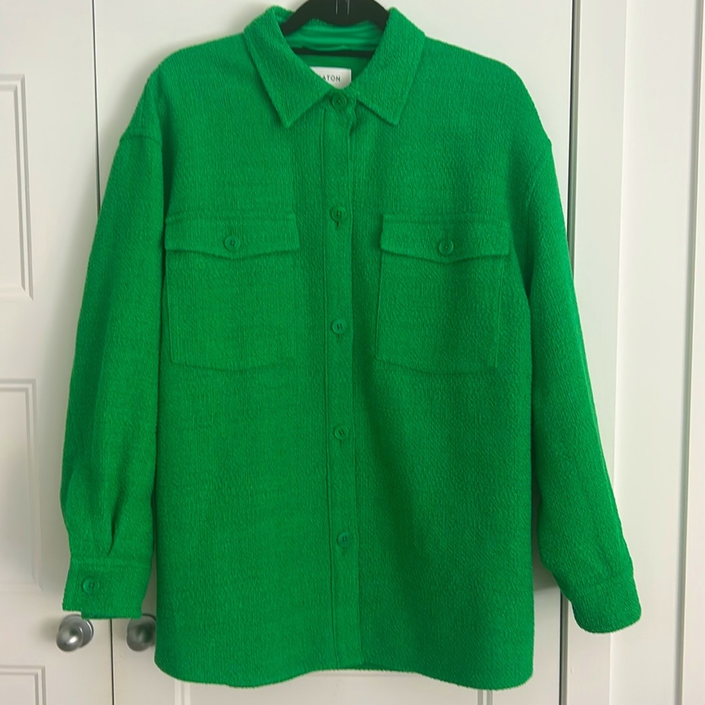 Babaton Textured Green overshirt